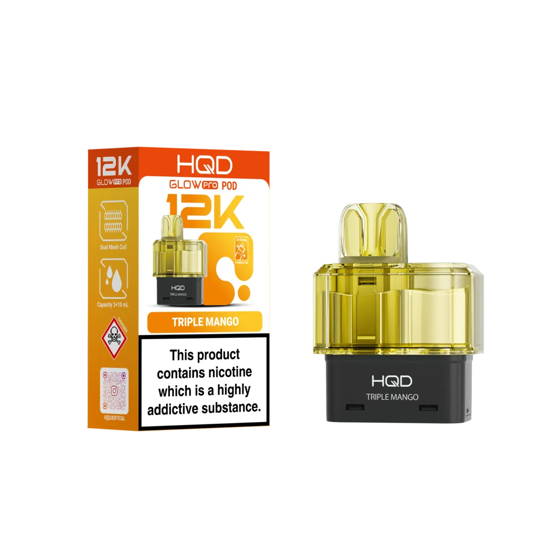 HQD Glow Pro 12K Refill Pods | Only £6.99 | Any 3 for £18