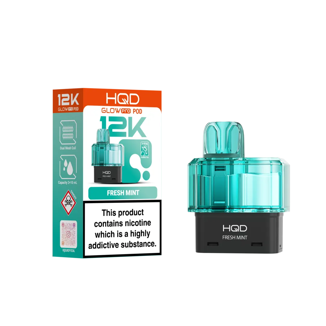 HQD Glow Pro 12K Refill Pods | Only £6.99 | Any 3 for £18
