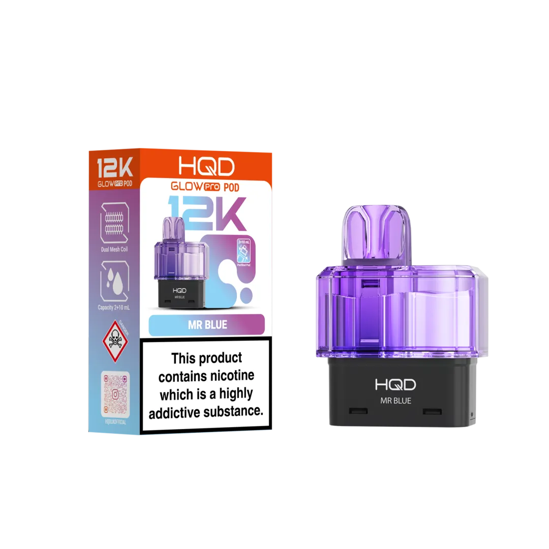 HQD Glow Pro 12K Refill Pods | Only £6.99 | Any 3 for £18