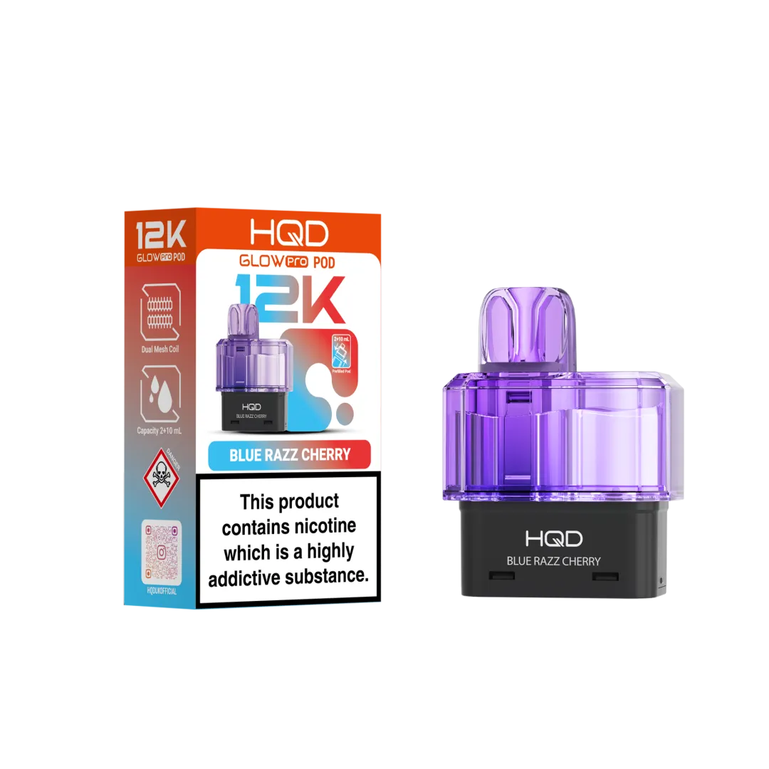HQD Glow Pro 12K Refill Pods | Only £6.99 | Any 3 for £18