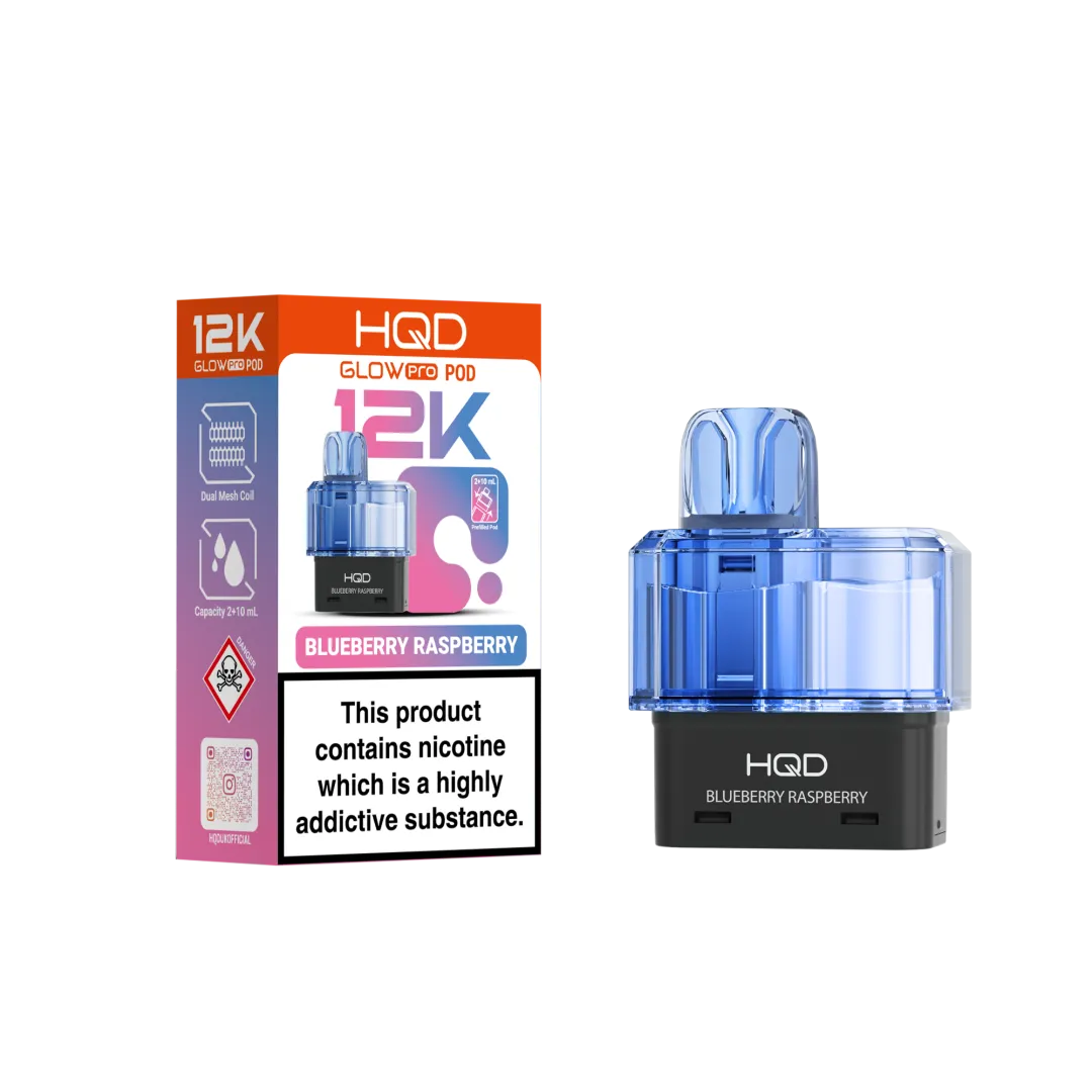 HQD Glow Pro 12K Refill Pods | Only £6.99 | Any 3 for £18