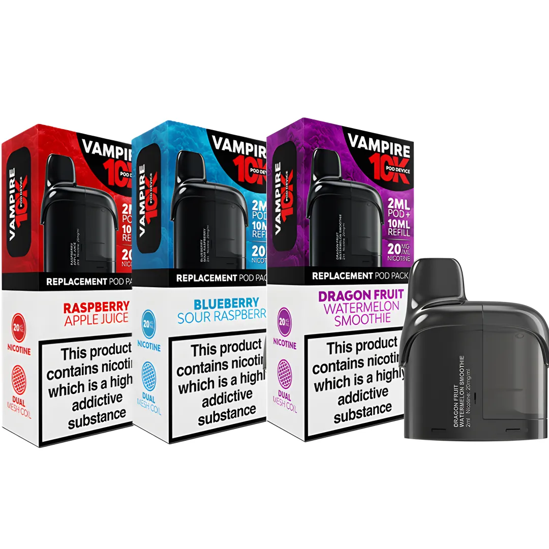 Vampire Vape 10K Refill Pods | Only £6.99 | Any 3 for £18