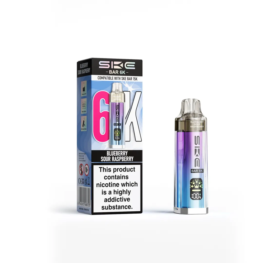 SKE Bar 6K Puffs Prefilled Pod Kit | Compatible with SKE Bar 15K | Only £5.99