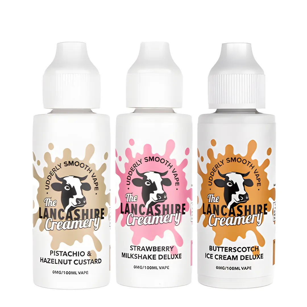 The Lancashire Creamery 100ml Shortfill E-Liquids | Only £12.99
