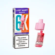 Raspberry Peach Lost Mary BM6000 Refill Pack Pod