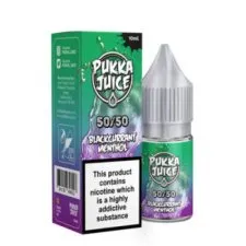 Blackcurrant Menthol Nic Salt E-Liquid by Pukka Juice 50/50