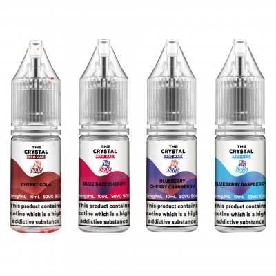 Pack Of 3 The Crystal Pro Max Nic Salts 10ml | 20+ Flavours