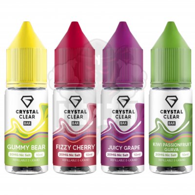 Pack Of 3 Crystal Clear Nic Salt 10ml Flavours | Best Price