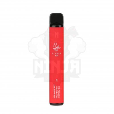 Strawberry Raspberry Cherry Ice Elf Bar 600 Puffs | 40+ Flavours | Check Our Price