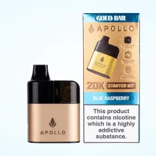 Box of 5 / Box of 10 Gold Bar Apollo 20000 Puffs Pod Vape Kit