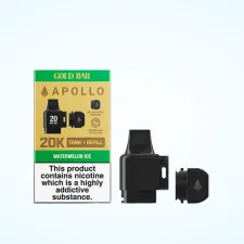 Gold Bar Apollo 20K Tank and Refill Pod | Only £4.99 | Buy 3 for £14