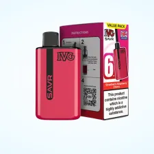 Strawberry Raspberry Cherry IVG SAVR 3000 Puffs Vape Kit | Only £5.99 | Any 3 for £15