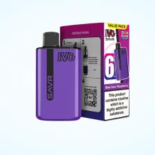 Blue Sour Raspberry IVG SAVR 3000 Puffs Vape Kit | Only £5.99 | Any 3 for £15