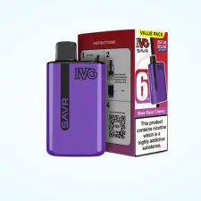 Blue Razz Cherry IVG SAVR 3000 Puffs Vape Kit | Only £5.99 | Any 3 for £15