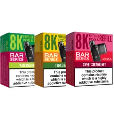 Bar Series KIKA 8K Refill Pods | Only £4.99 | Any 3 for £12