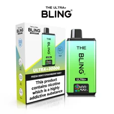 Fresh Mint/Strawberry Mint The Bling Ultra Plus 30000+ Puffs Prefilled Pod Kit | Only £11.99 | Any 3 for £34