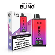 Berry Blaze/Cherry Berry The Bling Ultra Plus 30000+ Puffs Prefilled Pod Kit | Only £11.99 | Any 3 for £34