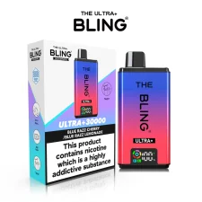 Blue Razz Cherry/Blue Razz Lemonade The Bling Ultra Plus 30000+ Puffs Prefilled Pod Kit | Only £11.99 | Any 3 for £34