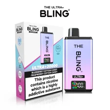 Blueberry Cotton Candy/Raspberry Cotton Candy The Bling Ultra Plus 30000+ Puffs Prefilled Pod Kit | Only £11.99 | Any 3 for £34
