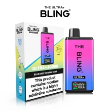 Blue Razz Gummy Bear The Bling Ultra Plus 30000+ Puffs Prefilled Pod Kit | Only £11.99 | Any 3 for £34