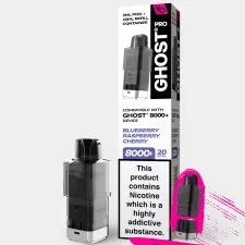 Vapes Bar Ghost Pro 8000+ Refill Pods | Only £6.99 | Any 3 for £18