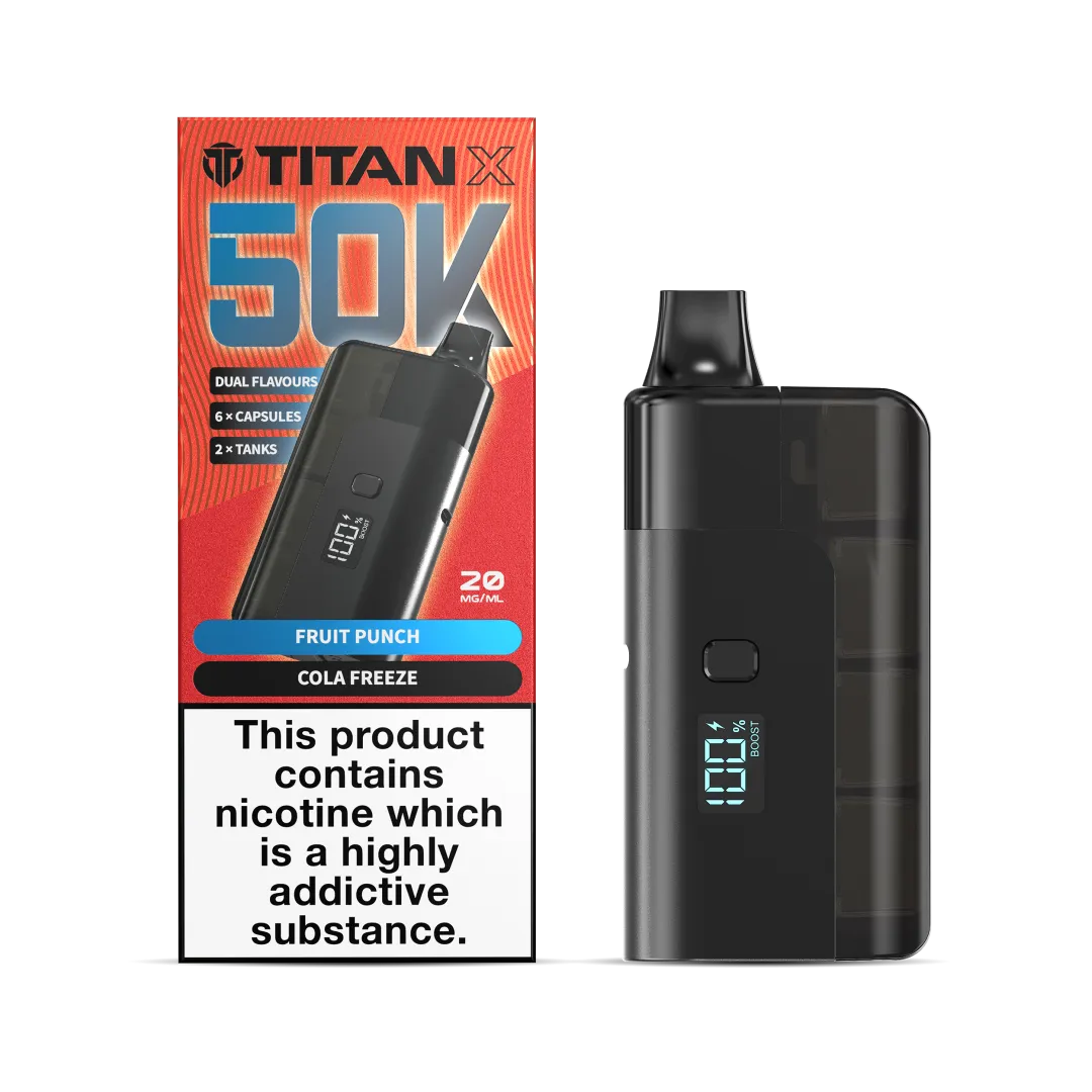 Titan X 50K Puffs Prefilled Pod Kit | Only £10.99 | Any 3 for £30