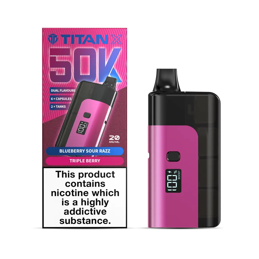 Titan X 50K Puffs Prefilled Pod Kit | Only £10.99 | Any 3 for £30