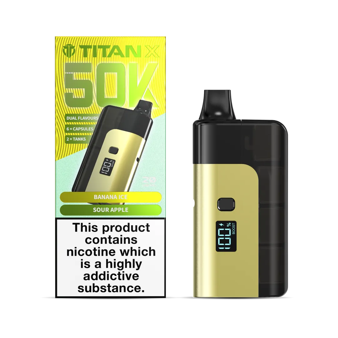 Titan X 50K Puffs Prefilled Pod Kit | Only £10.99 | Any 3 for £30