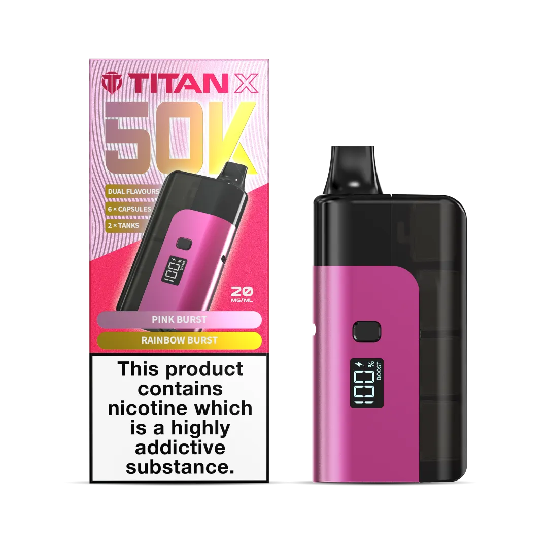 Titan X 50K Puffs Prefilled Pod Kit | Only £10.99 | Any 3 for £30