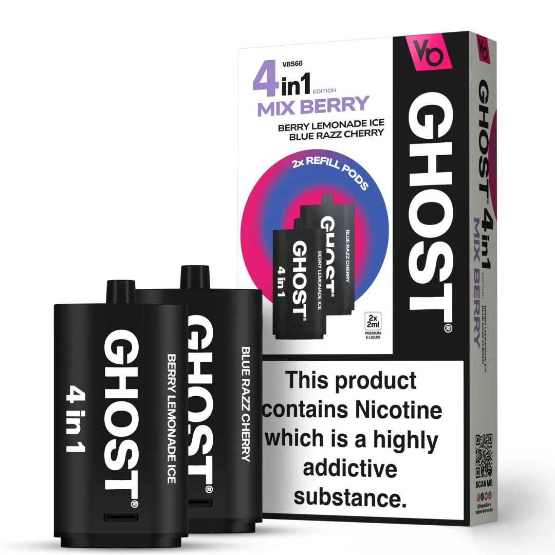 Vapes Bar Ghost 4 in 1 Refill Pods | Only £5.99 | Any 3 for £17