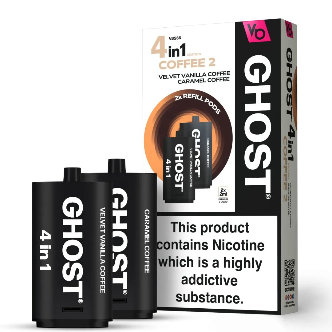 Vapes Bar Ghost 4 in 1 Refill Pods | Only £5.99 | Any 3 for £17