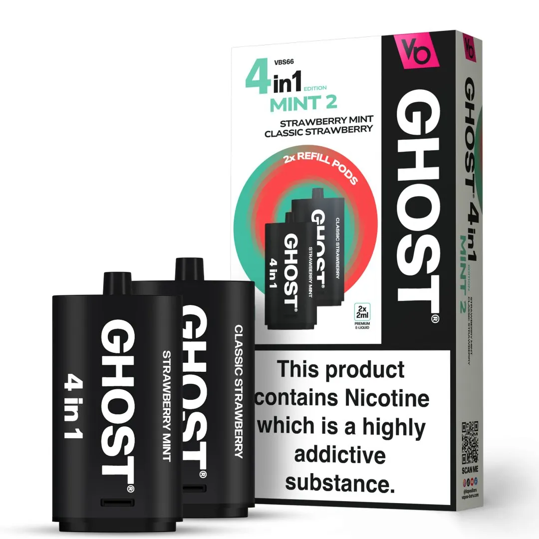 Vapes Bar Ghost 4 in 1 Refill Pods | Only £5.99 | Any 3 for £17