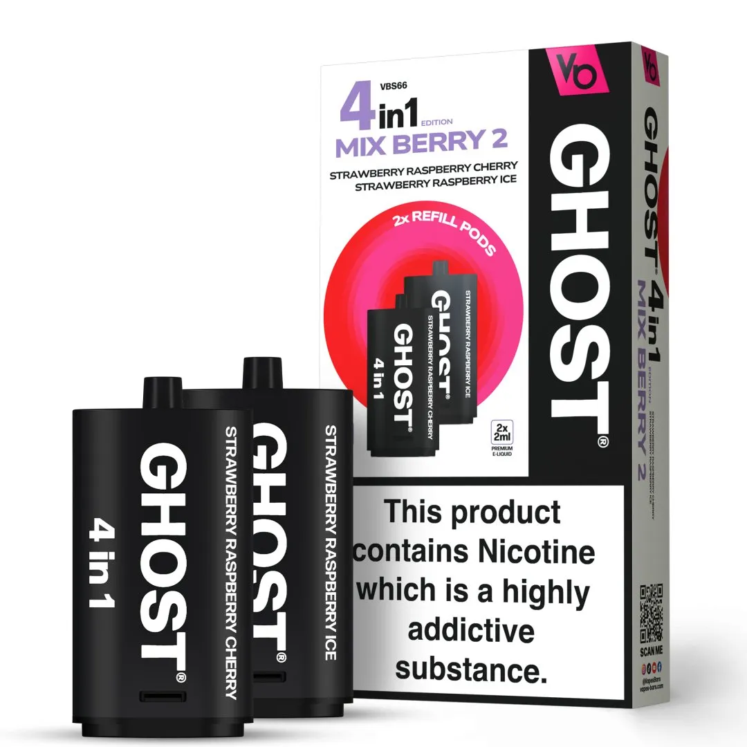 Vapes Bar Ghost 4 in 1 Refill Pods | Only £5.99 | Any 3 for £17