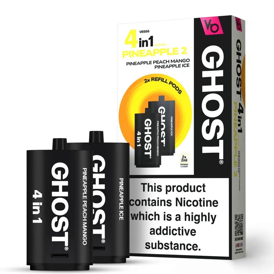 Vapes Bar Ghost 4 in 1 Refill Pods | Only £5.99 | Any 3 for £17