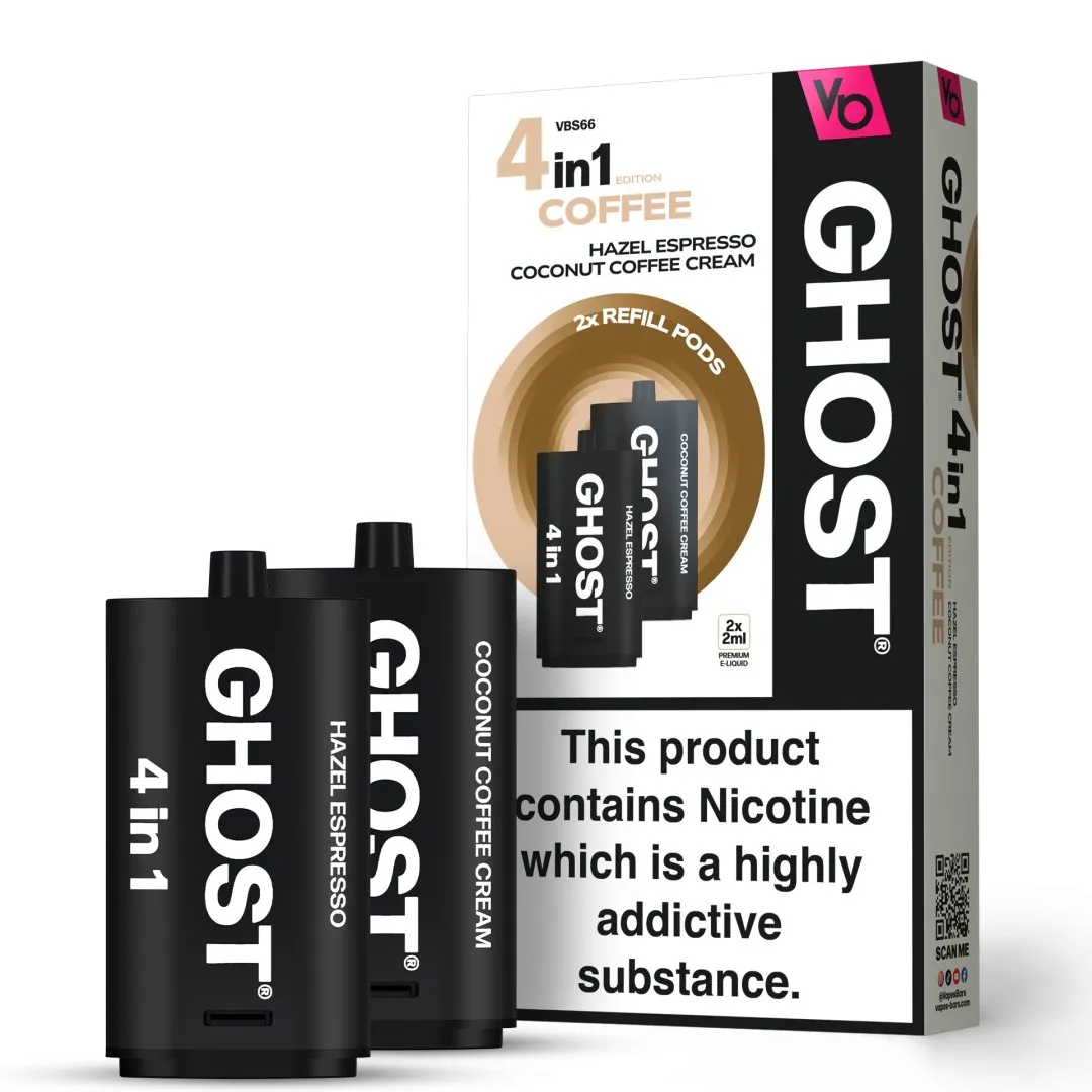 Vapes Bar Ghost 4 in 1 Refill Pods | Only £5.99 | Any 3 for £17