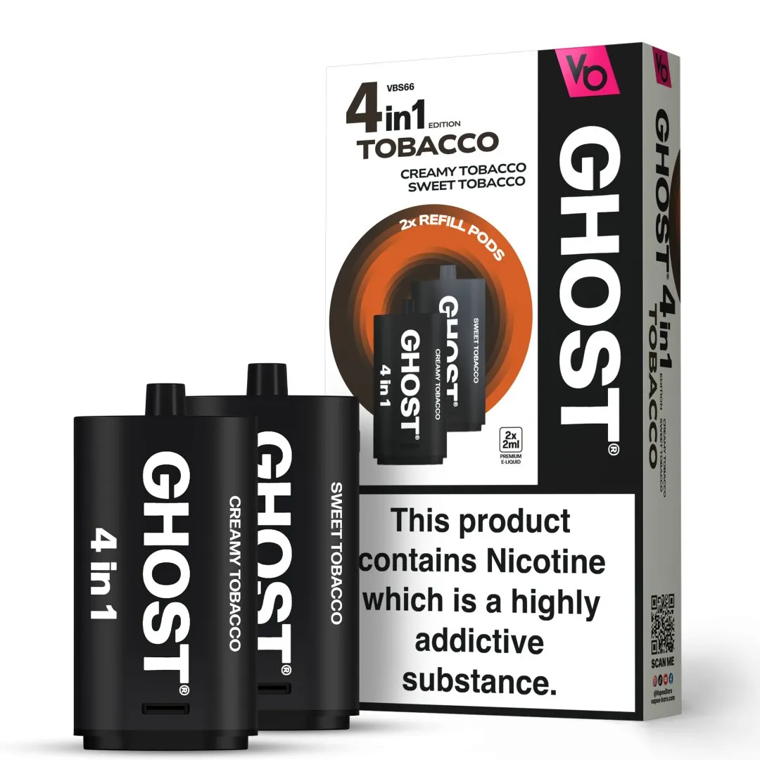 Vapes Bar Ghost 4 in 1 Refill Pods | Only £5.99 | Any 3 for £17
