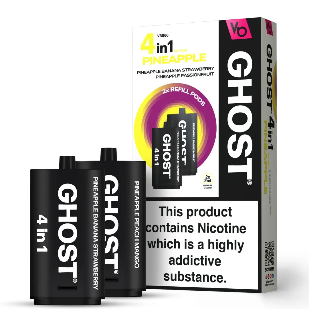 Vapes Bar Ghost 4 in 1 Refill Pods | Only £5.99 | Any 3 for £17