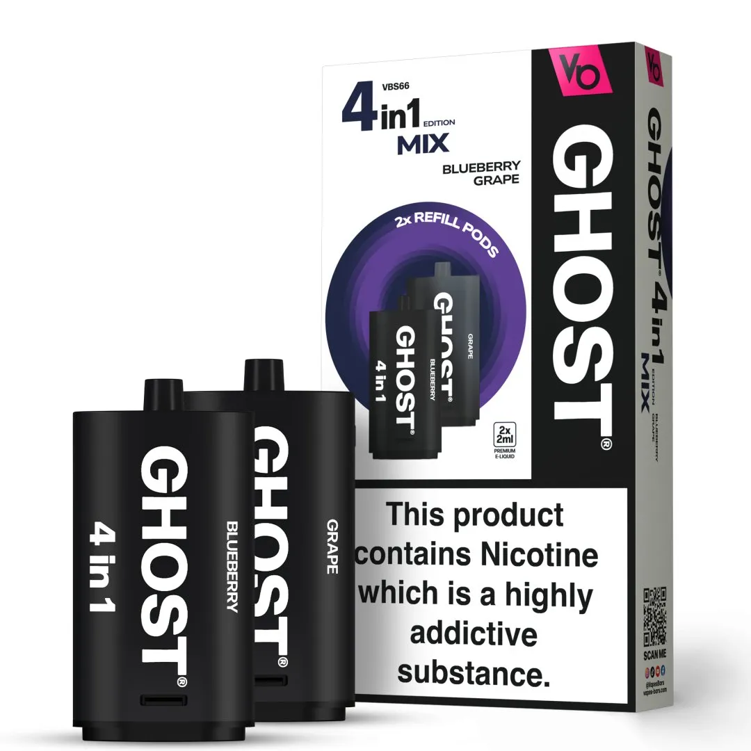 Vapes Bar Ghost 4 in 1 Refill Pods | Only £5.99 | Any 3 for £17