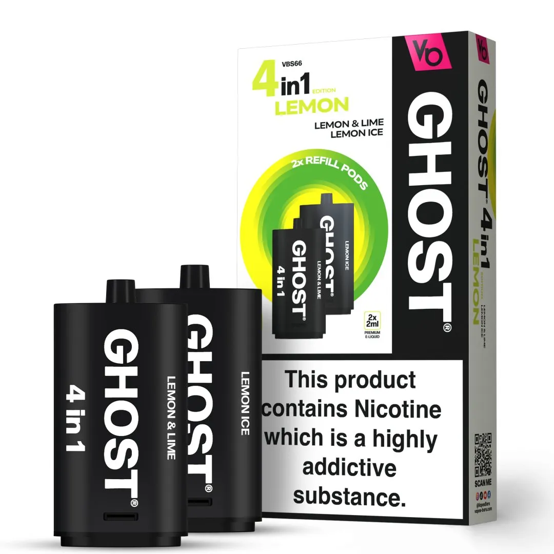 Vapes Bar Ghost 4 in 1 Refill Pods | Only £5.99 | Any 3 for £17