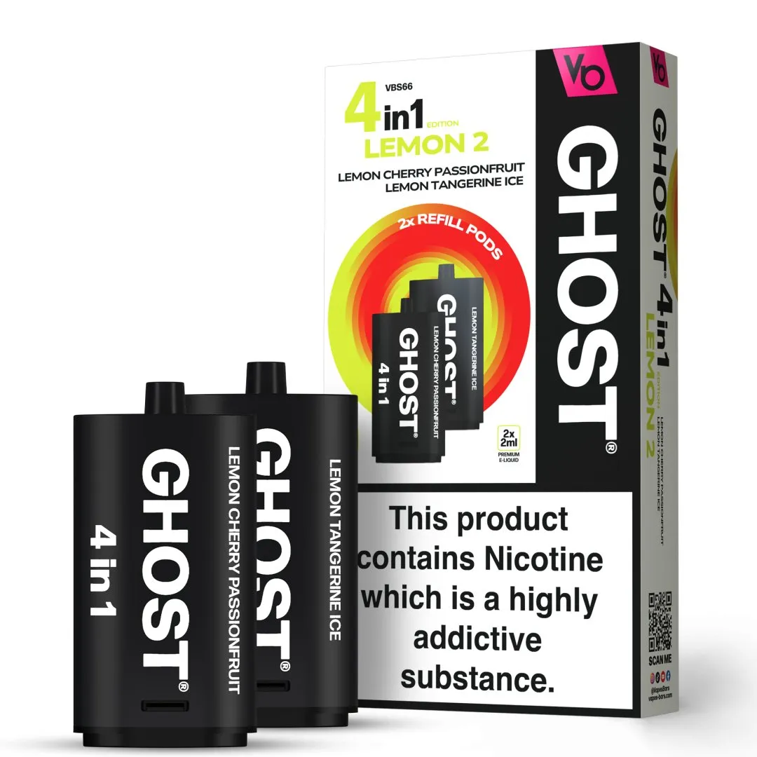 Vapes Bar Ghost 4 in 1 Refill Pods | Only £5.99 | Any 3 for £17