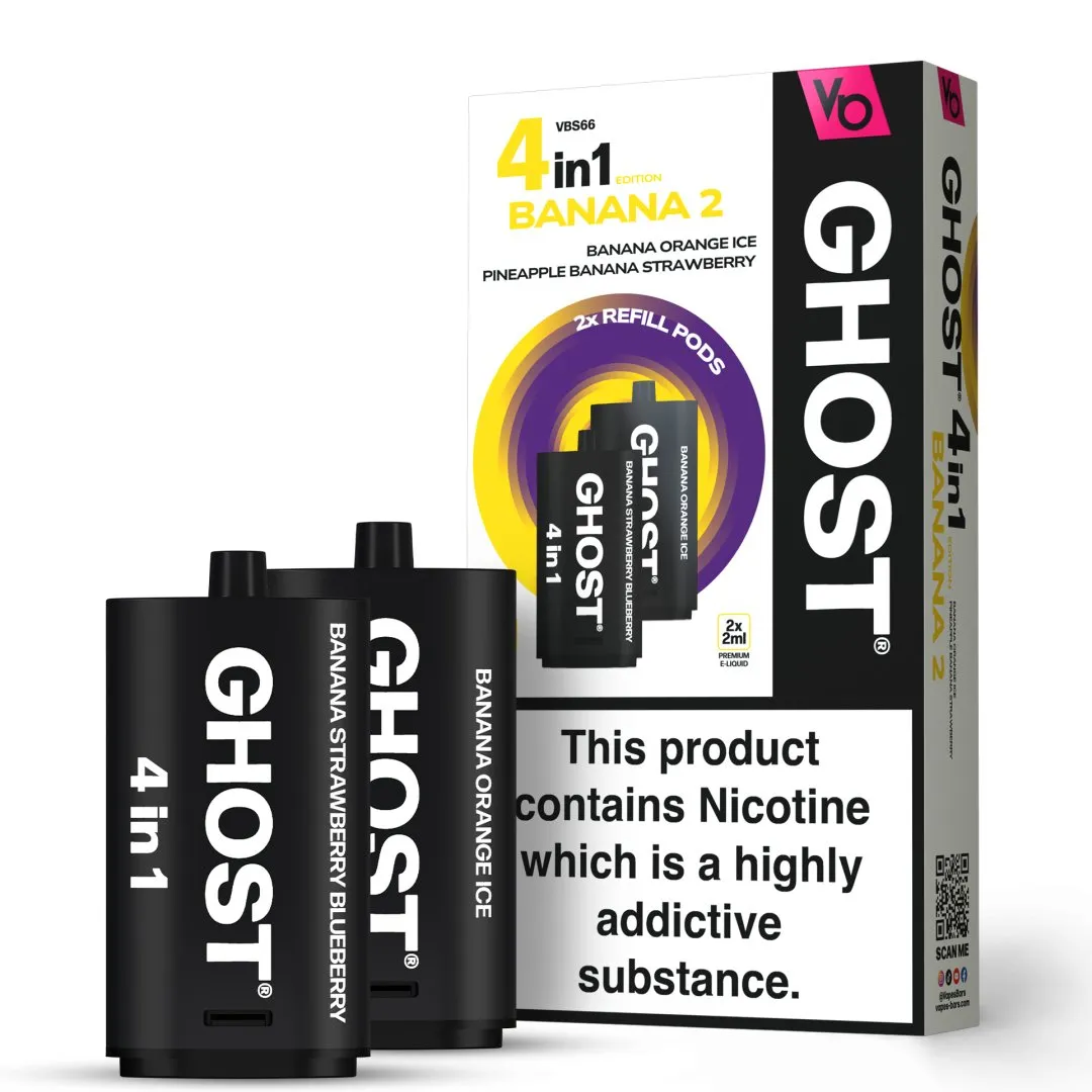 Vapes Bar Ghost 4 in 1 Refill Pods | Only £5.99 | Any 3 for £17