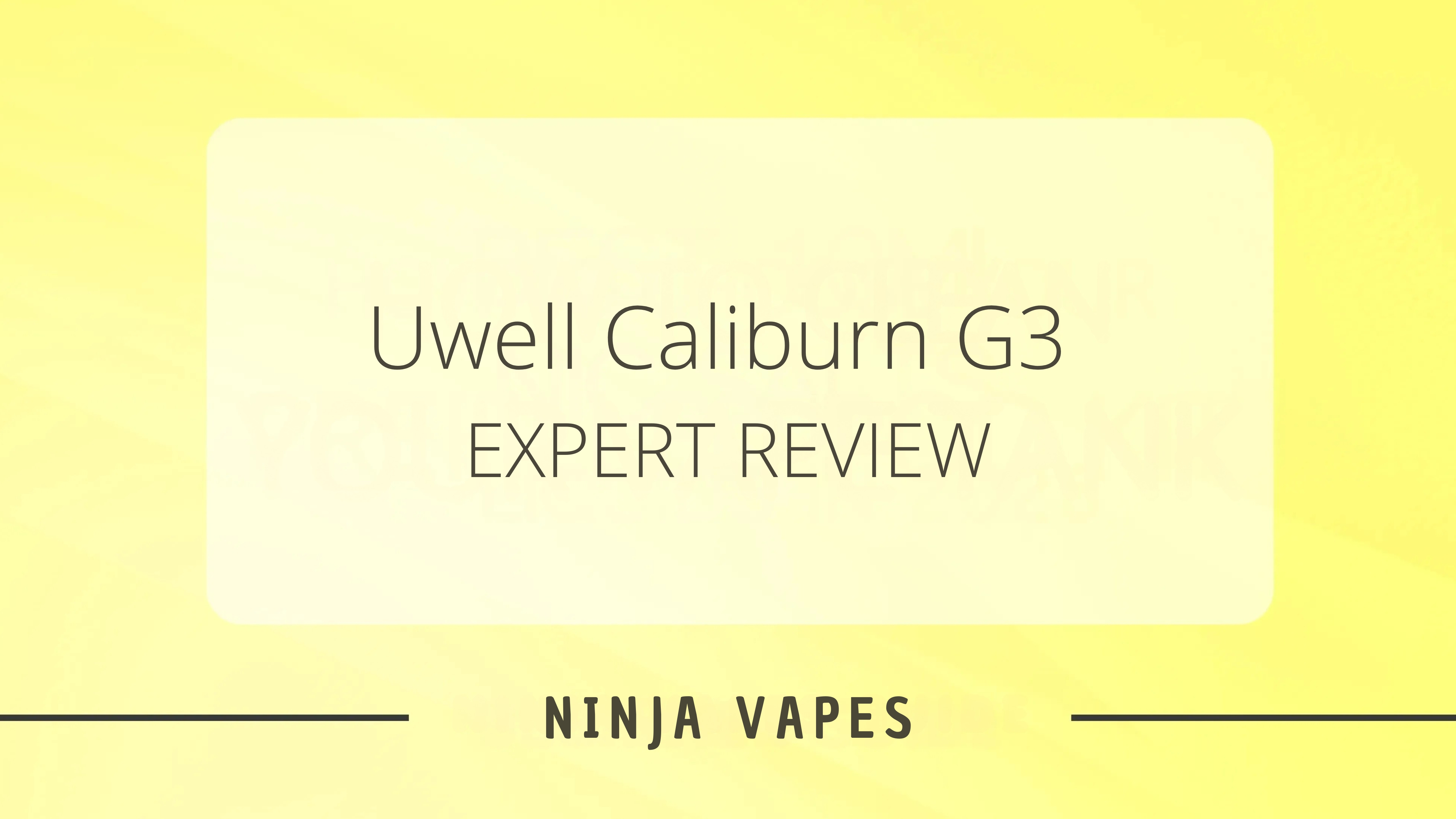 Uwell Caliburn G3 Review