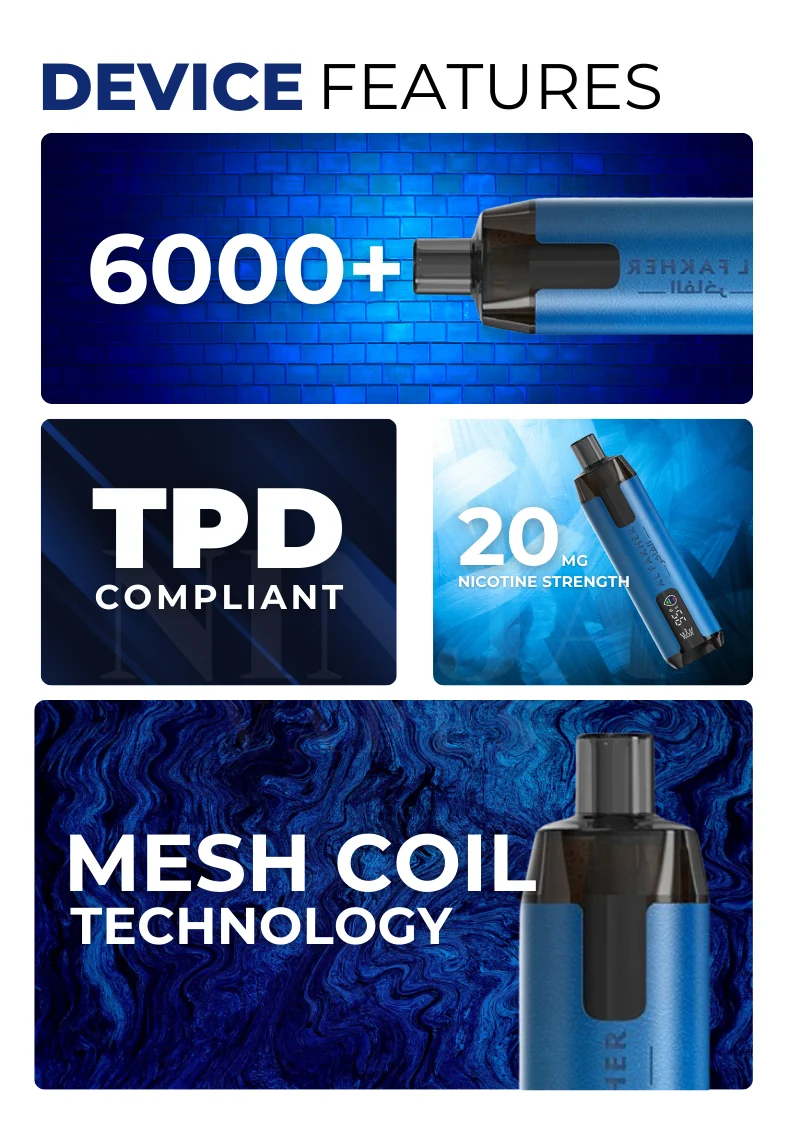 Al Fakher Supermax 6000 Puffs Specifications