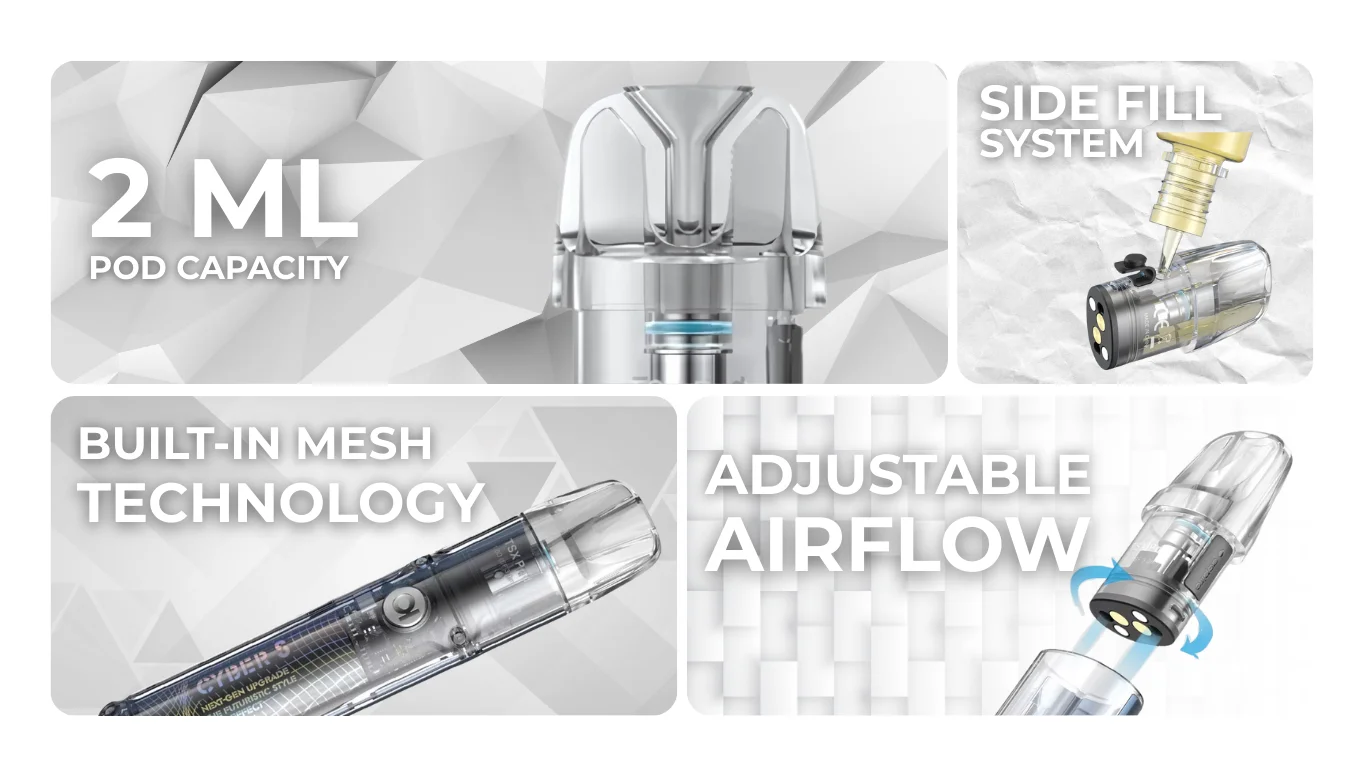 Aspire Cyber S X TSX Replacement Pods Specifications