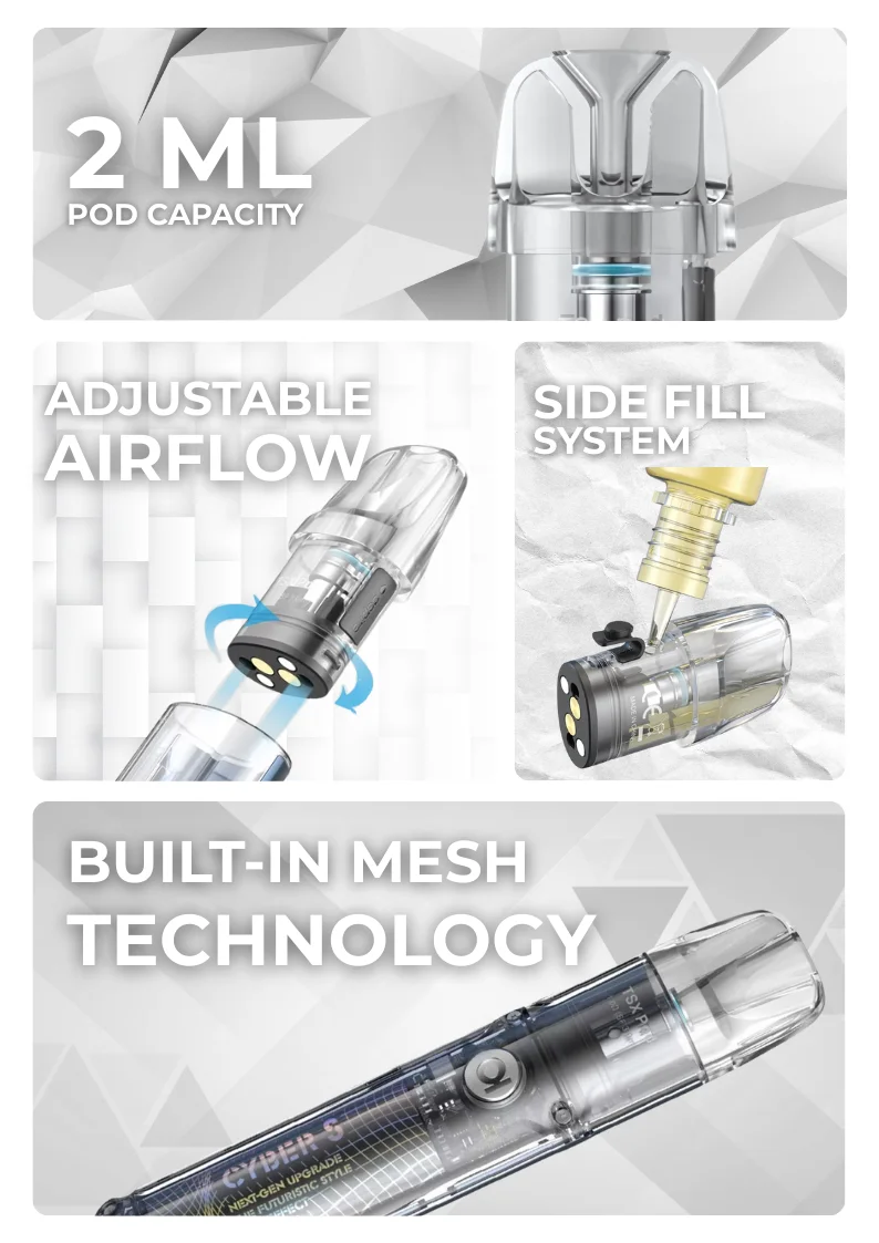 Aspire Cyber S X TSX Replacement Pods Specifications