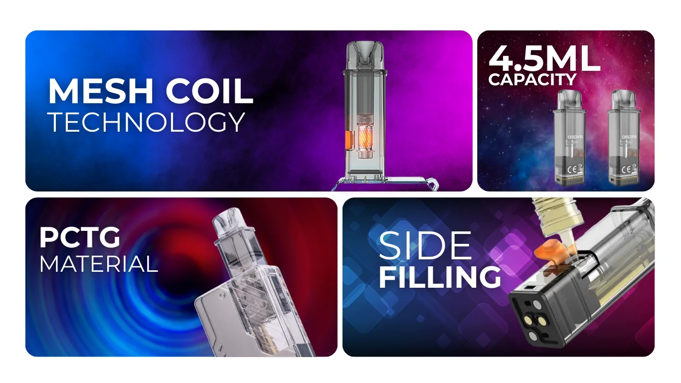 Aspire Gotek X Vape Kit Mesh Coil Tech