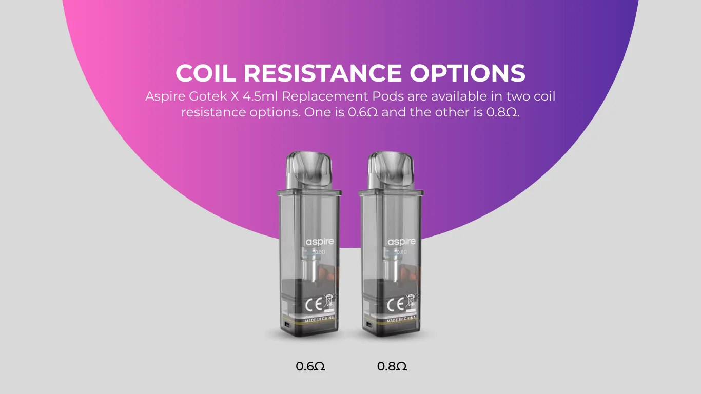 Aspire Gotek X Vape Kit Two Coil Choices for Your Style