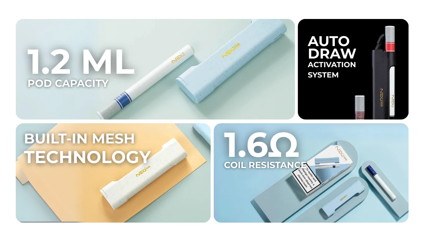 Aspire Nexi One Prefilled Pods Specifications