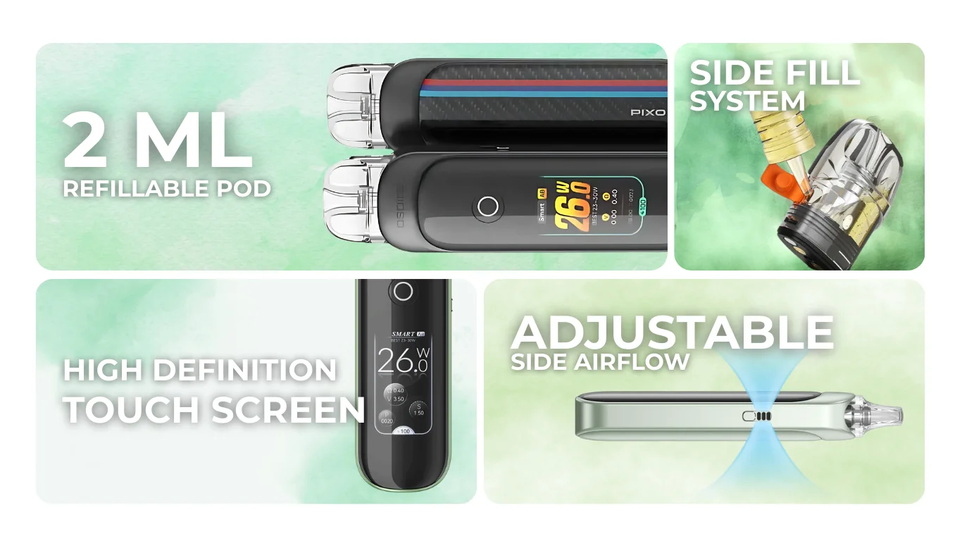Aspire Pixo Cartridge Pods Key Features