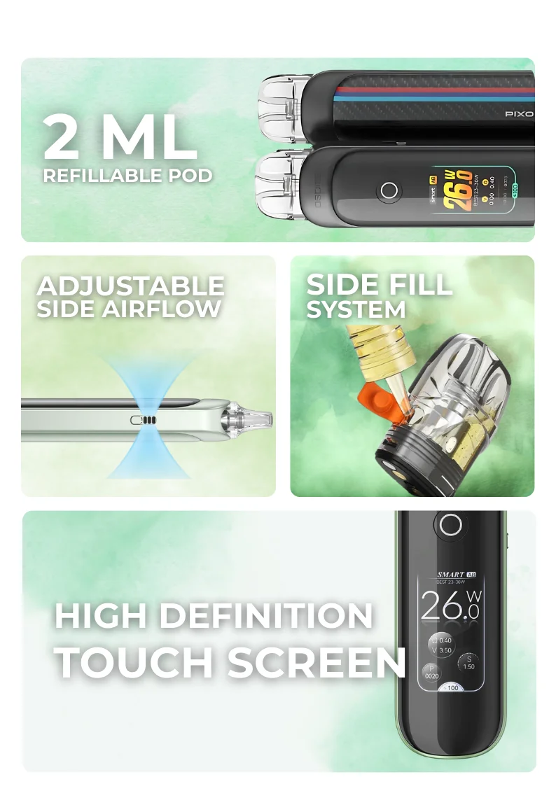Aspire Pixo Cartridge Pods Key Features